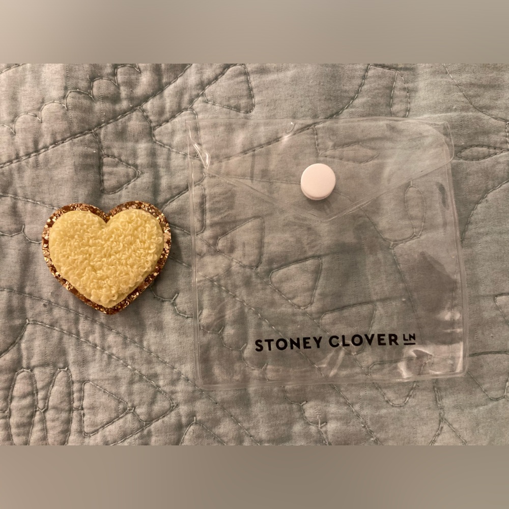 Stoney Clover Lane Banana Mini Glitter Varsity Heart Patch